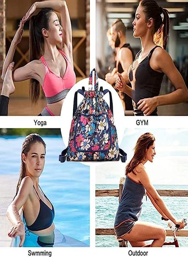 SHIELD PLUS Large Storage Foldable Reusable Drawstring Bags, Waterproof Backpack for school Sports Gym Yoga Beach Shopping Holidays Swimming Traveling - Image 2