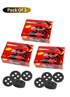 Lucky Charcoal 60 Pcs 3 Boxes Charcol lite Smart Tablets Bakhoor 50 MM Compo Sett RED LUCKY-4P  - Image 1