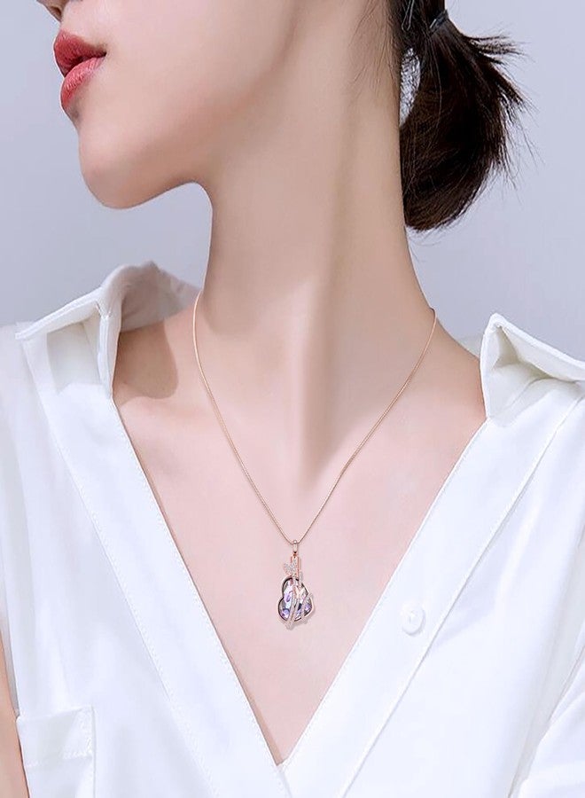 Hearbeingt Butterfly Heart Urn Necklaces for Ashes Crystal Cremation Jewelry Stainless Steel Ash Pendant for Human/Pets Memorial Necklace Keepsake Jewelry with Fill Tool - Image 3