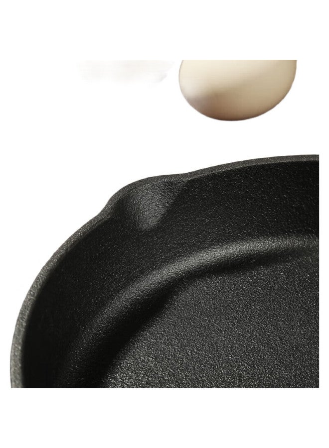 Telssida Thick Cast Iron Small Flat-Bottom Pan, Uncoated Steak Griddle, Non-Stick Egg Pan, Baby Food Pot, Raw Iron Mini Breakfast Pan - Image 2