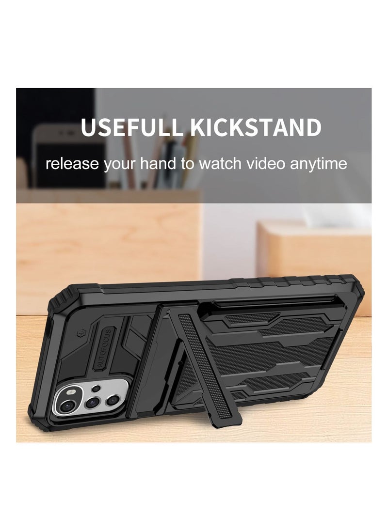 AUTO FOCUS - Protective Cover for Lenovo K15 Plus Wallet Case with Credit Card Holder Stand Kickstand Slim Rugged Shockproof Heavy Duty Defender Armor - Image 1