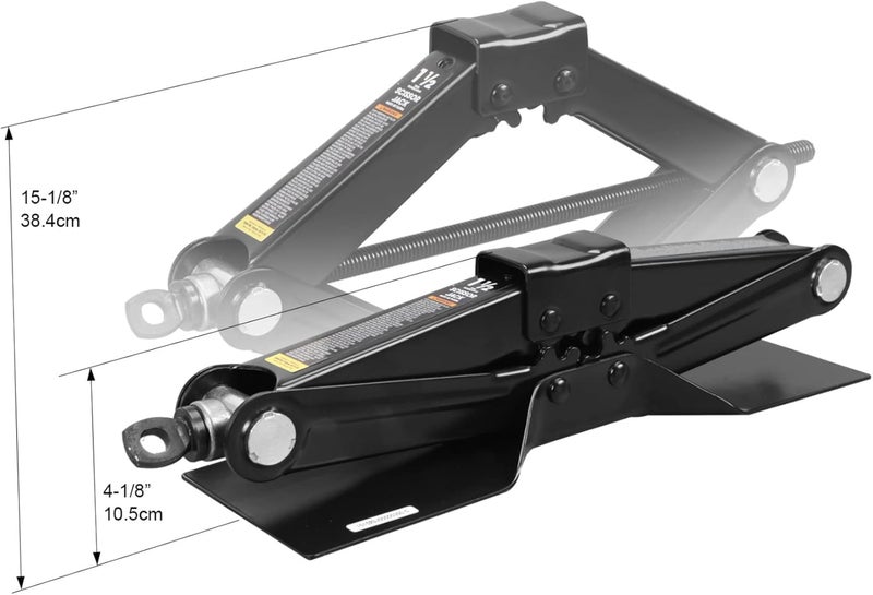 BIG RED User friendly optimized build AT10152BR Torin Steel Scissor Lift Jack Car Kit, 1.5 Ton (3,000 lb) Capacity, Black Land transit & shipment compatible - Image 4