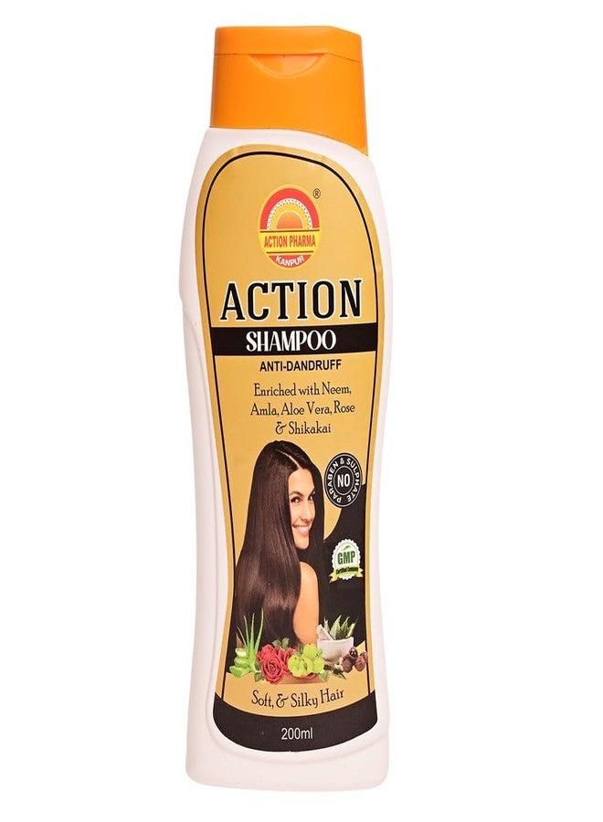 Action Pharma I Action Shampoo I Anti-Dandruff I Enriched with Neem I Amla I Aloe Vera I Rose & Shikakai I Soft & Silky Healthy Hair I No Paraben & Sulphate I 500 ML (2) - Image 3