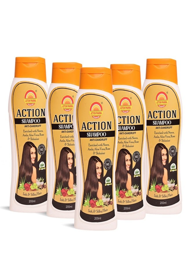 Action Pharma I Action Shampoo I Anti-Dandruff I Enriched with Neem I Amla I Aloe Vera I Rose & Shikakai I Soft & Silky Healthy Hair I No Paraben & Sulphate I 500 ML (2) - Image 2