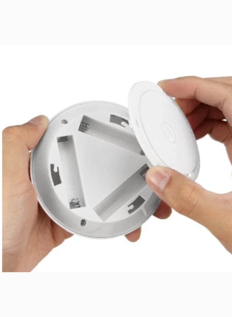 مصابيح خزانة LED ذكية لاسلكية مع جهاز تحكم عن بعد - مجموعة من 3 مصابيح دائرية لاصقة تعمل بالبطارية مع مؤقت، قابلة للتعتيم باللمس وعن بعد - إضاءة للخزائن وخزائن الملابس والمطابخ. - Image 4