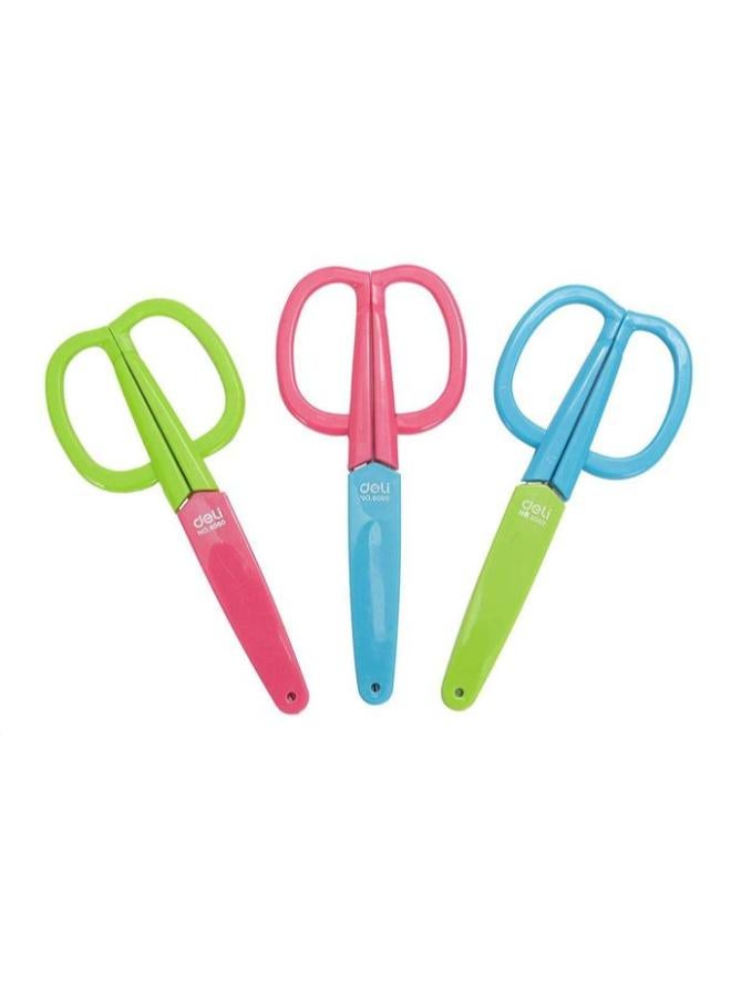 Deli School Scissors with Protective Blade Cover, 137 mm