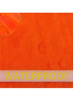 Generic Heavy Duty 100% Waterproof PVC Tablecloth,152 x 260 cm Oil Proof Spill Proof Vinyl Table Cover, Wipe Clean Tablecloth for Dining, Buffet, Parties, and Camping Orange Color  - Image 2