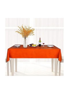 Generic Heavy Duty 100% Waterproof PVC Tablecloth,152 x 260 cm Oil Proof Spill Proof Vinyl Table Cover, Wipe Clean Tablecloth for Dining, Buffet, Parties, and Camping Orange Color  - Image 3
