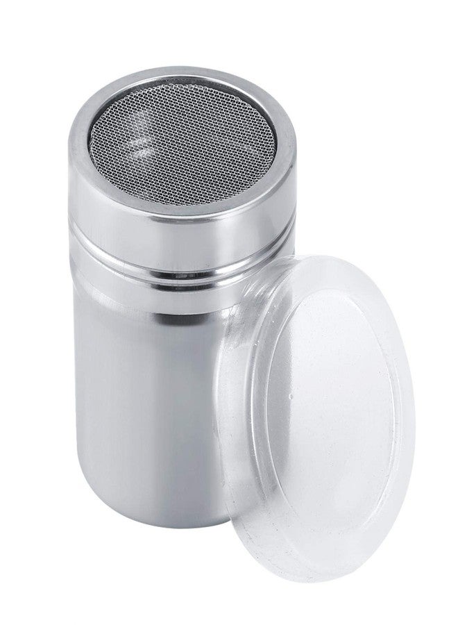 OUKENS Powdered Sugar Shaker Duster, Small Spice Stainless Steel Storage Seasoning Bottle Spice Jar Racks Container, with Translucent Plastic Lid, for Cinnamon, Sugar, Pepper, Powder - Image 1