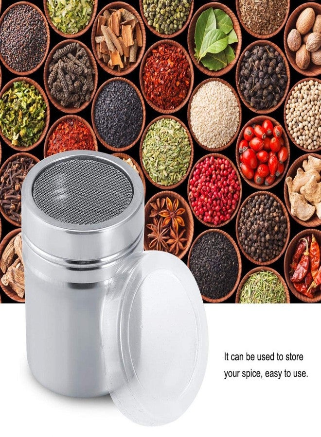 OUKENS Powdered Sugar Shaker Duster, Small Spice Stainless Steel Storage Seasoning Bottle Spice Jar Racks Container, with Translucent Plastic Lid, for Cinnamon, Sugar, Pepper, Powder - Image 5