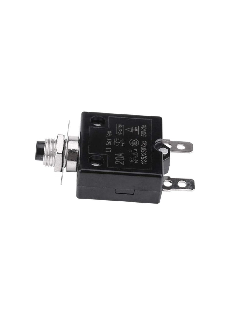 Generic - Circuit Breaker, Manual Reset Thermal Circuit Breakers Push Button Current Overload Protector (15A)(20 A) - Image 1