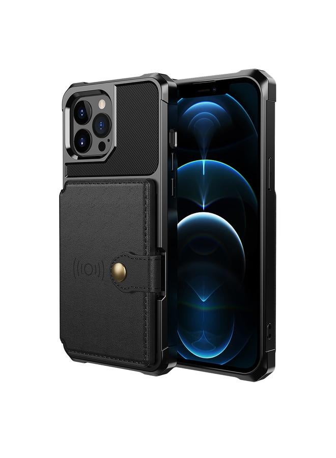 S-TOP Case For iPhone 13 Pro Magnetic Wallet Card Bag Leather Case - Image 2