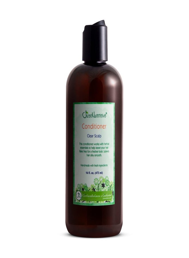 Just Nutritive Clear Scalp Dandruff Conditioner | Best Conditioner for Flake Less Hair | Natural Anti Dandruf | Relieves A Dry And Flaky Scalp 16 Fl Oz