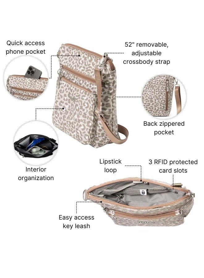 Baggallini Modern Pocket Crossbody Bag for Women, 8.5"x8.5" Handbag Purse with RFID, Lightweight Water-Resistant - Image 3