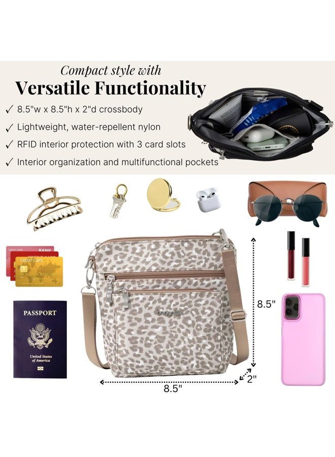 Baggallini Modern Pocket Crossbody Bag for Women, 8.5"x8.5" Handbag Purse with RFID, Lightweight Water-Resistant - Image 4