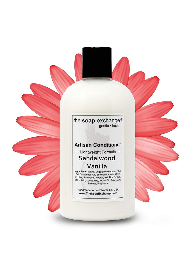 The Soap Exchange Hair Conditioner  Sandalwood Vanilla Scent  Hand Crafted 12 fl oz  354 ml Natural Artisan Hair Care Sulfate  Paraben Free Nourish Moisturize  Protect Made in the USA 