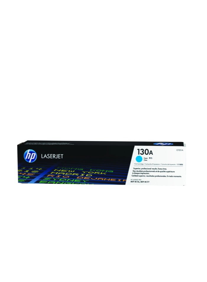 HP Toner HP 130A Original Toner Cartridge CF351A Cyan Works with Color LaserJet Pro MFP M176 N (CF547 A) Hp Color LaserJet Pro MFP M177fw (CZ165 A) Printers - Image 1