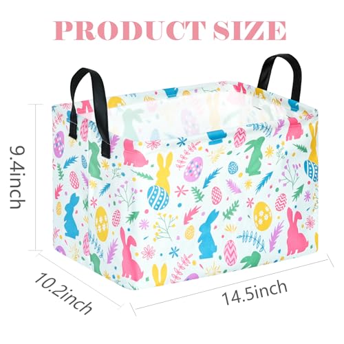 DUYIY Rectangle Toys Storage Basket Home Shelf Basket Organizer Box Clothes Laundry Hamper Nursery Basket Laundry Baskets with Handles for Kids - Image 2