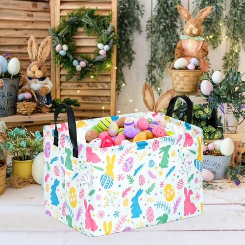 DUYIY Rectangle Toys Storage Basket Home Shelf Basket Organizer Box Clothes Laundry Hamper Nursery Basket Laundry Baskets with Handles for Kids - Image 3