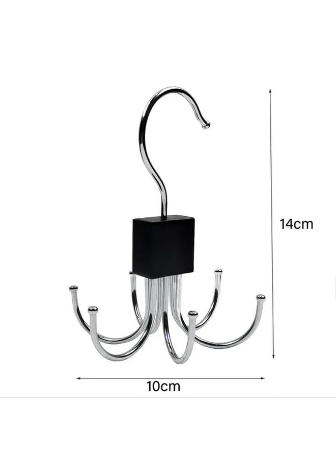 3pcs Black Multi Claw Bag Storage Hook For Scarves Belts Home Organization - Image 2