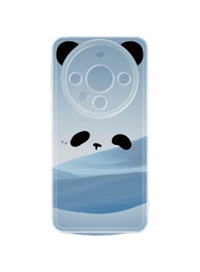 Inkaida Yingkaida, Suitable For Huawei Mate60Pro Phone Case, Mate60Pro Protective Cover, Full Lens Protection, Shockproof, Creative Design, For Men And Women, Transparent Soft Shell, Squinting Panda - Image 2