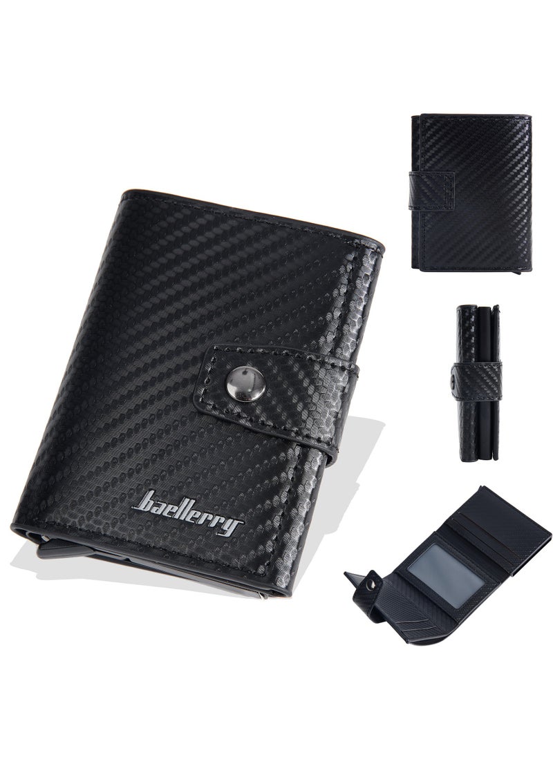 baellerry Men'S Wallet, Anti-Magnetic Theft, Short Buckle Automatic Card, Premium Card Holder  - Image 1