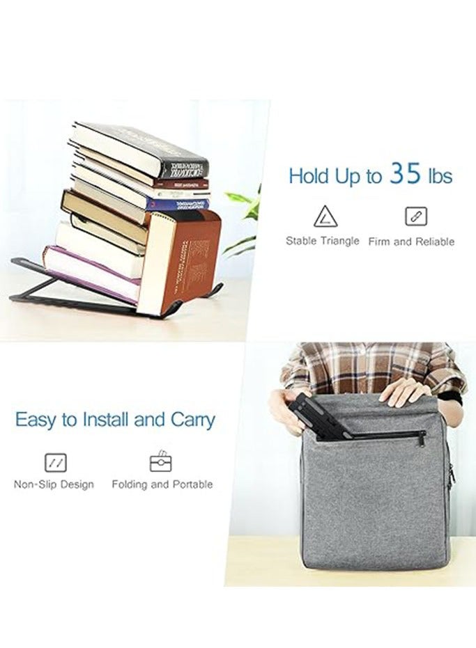 عربست حامل كمبيوتر محمول، حامل كمبيوتر محمول، حامل كمبيوتر لوحي، 6 زوايا قابلة للتعديل من الألومنيوم مريح وقابل للطي وحامل سطح مكتب محمول متوافق مع أجهزة ماك بوك مقاس 10-15.6 بوصة، وآيباد، وإتش بي، وديل، ولينوفو، باللون الأسود - Image 5