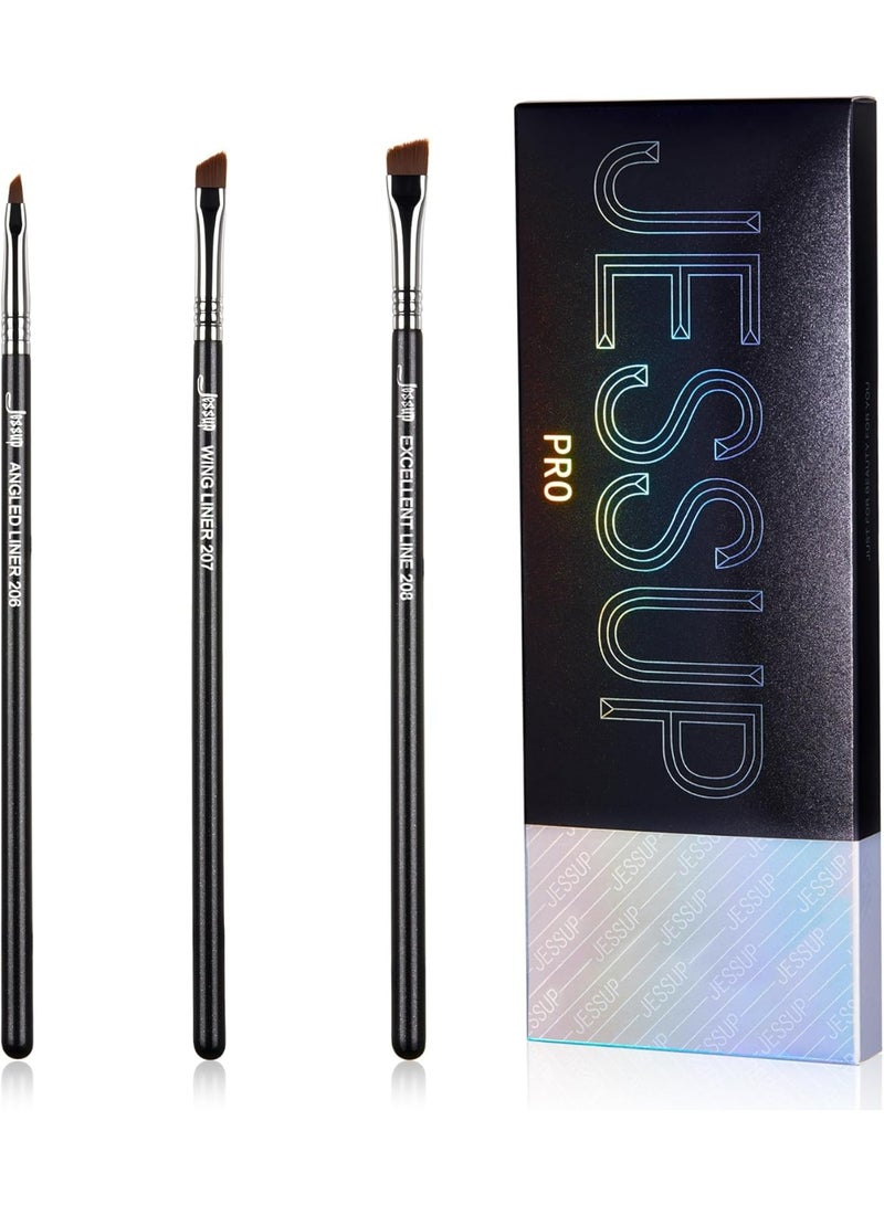 3Pcs PRO Angled Liner Brushes Set