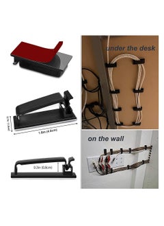 Excefore 50-Pcs Self Adhesive Cable Management Clips, Cable Organisers Wire Clips Cord Holder  - Image 4