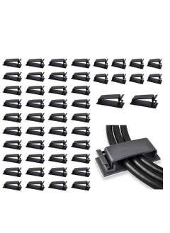 Excefore 50-Pcs Self Adhesive Cable Management Clips, Cable Organisers Wire Clips Cord Holder  - Image 1