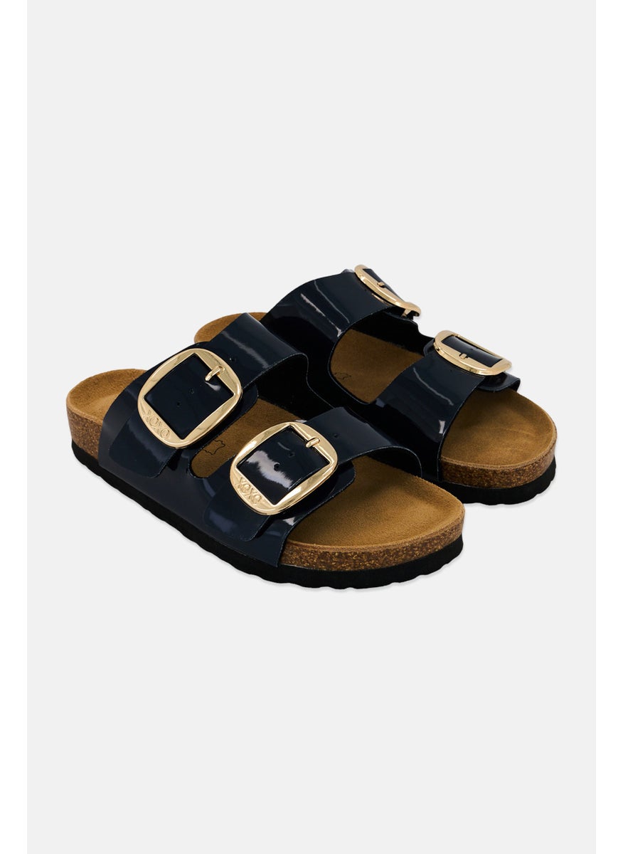 XOXO Women Slip On Slipper, Navy  - Image 1