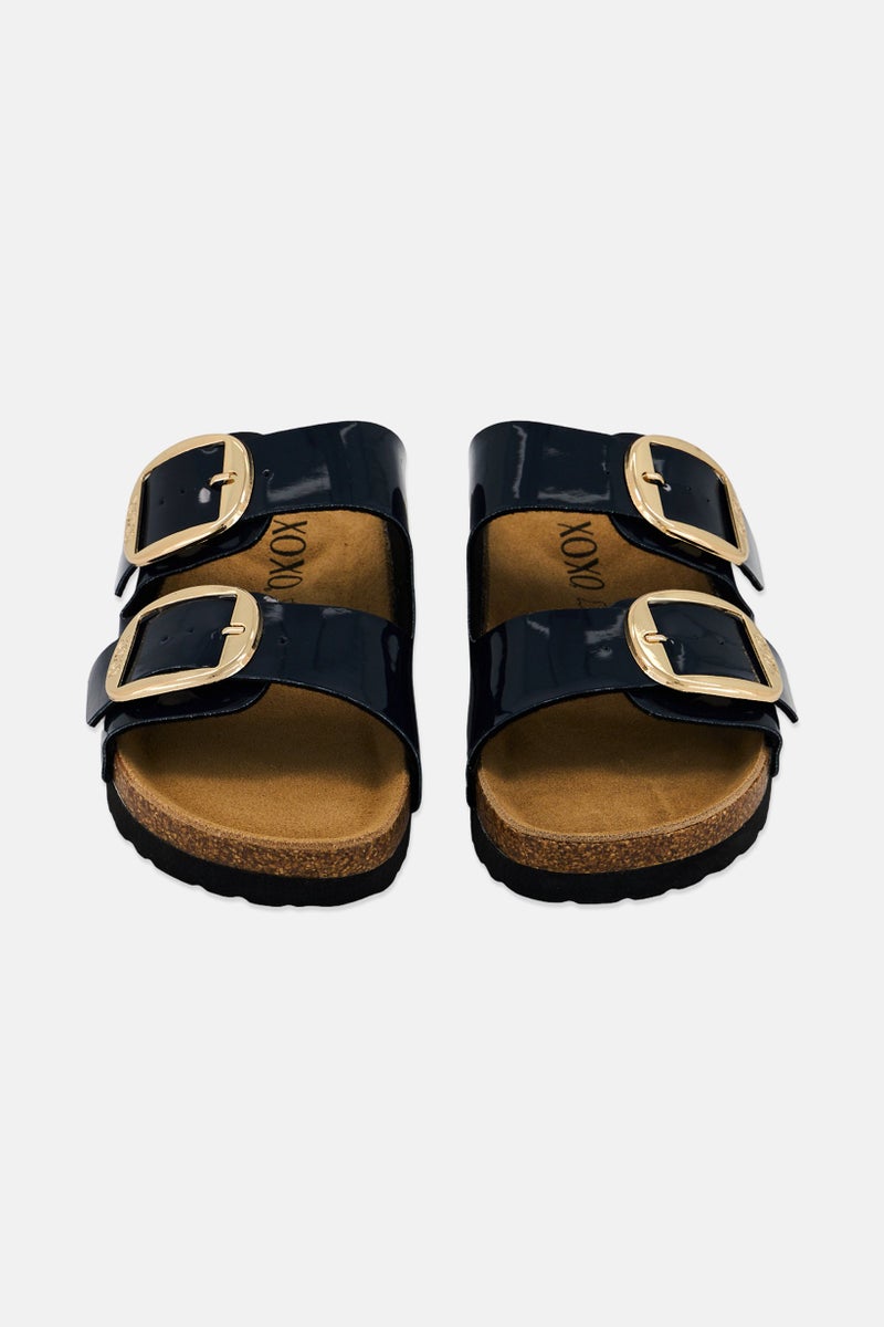 XOXO Women Slip On Slipper, Navy  - Image 4