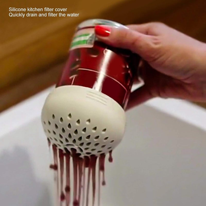 klarako Can Strainer Mini Colander, 3 Piece Small Silicone Can Filter Drain Cover Portable Multipurpose Quick Draining Drainer Strainer Kitchen Gadget Hold Food - Image 3
