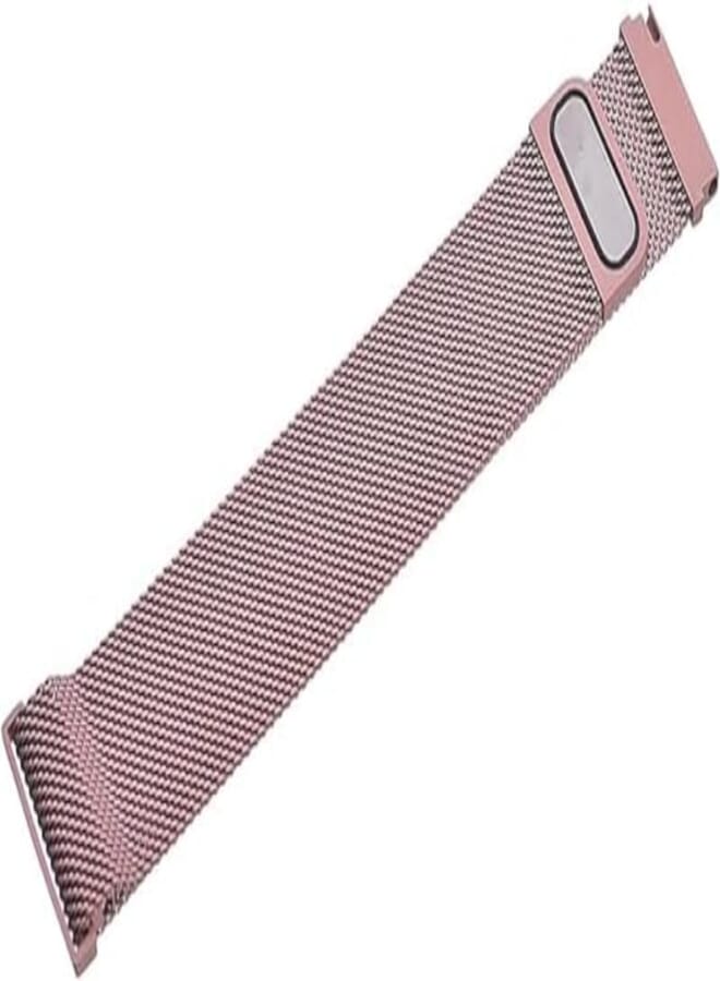 G-Power Stainless Steel Replacement Wrist Band Strap With Magnetic Folding Buckle And High Elasticity Specially For Samsung Galaxy Smart Watches 22 Mm - Rose Gold 
