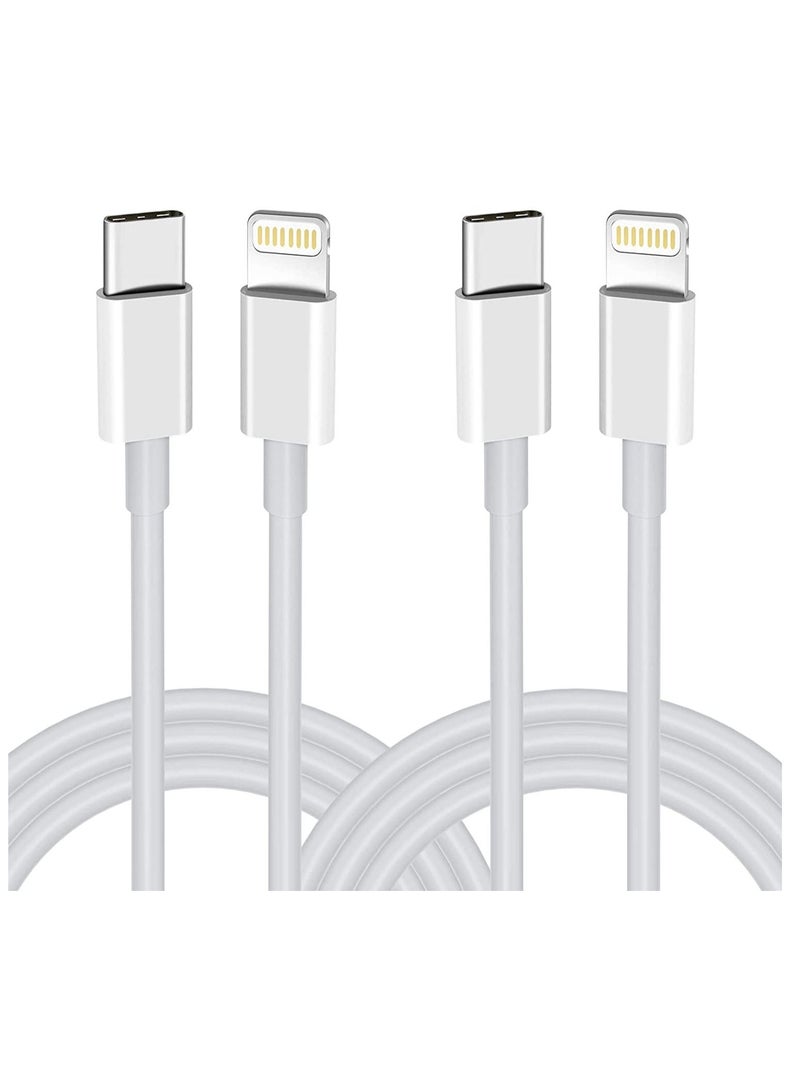 USB C to Lightning Cable 2-Pack (3M) – Fast Charger Cable for iPhone 14, 13, 12, 11 Pro Max, XS Max, XR, X, 8, 7 Plus – Durable, Tangle-Free iPhone Charging Cord – Long Length for Home, Office & Travel  - Image 1