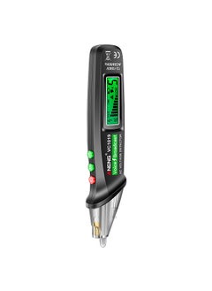 ANENG VC1019 LCD Digital Test Pen Non-contact Voice Broadcast Tester Pen Sensitivity Adjustable with Laser Indicator Sound/Light Alarm Flashlight