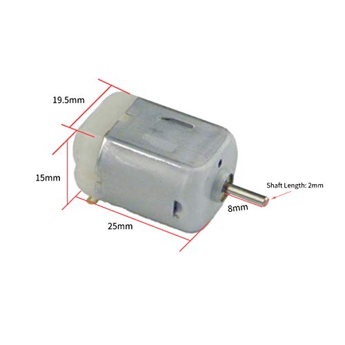 CHANCS Lot of 2 Small DC 130 Motor 3V 6 V for Model,Fan,Remote Control Devices 8000RPM - Image 2