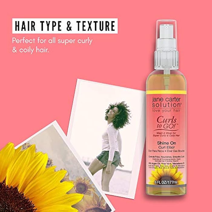 Jane Carter Solution Curls to Go Shine On Curl Elixir (6oz) - Nourishing, Reduce Frizz - Image 3
