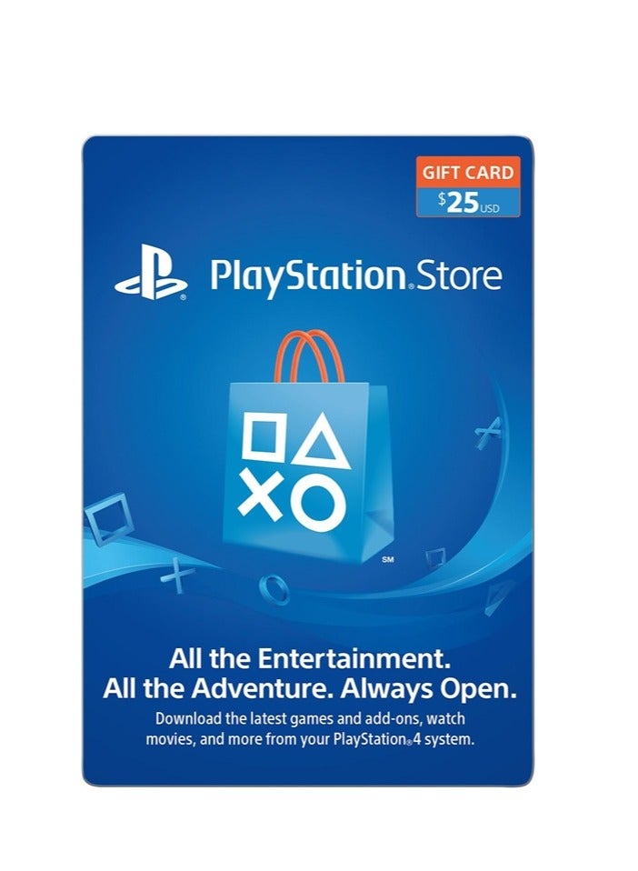 PlayStation Store Gift Card $25 USD