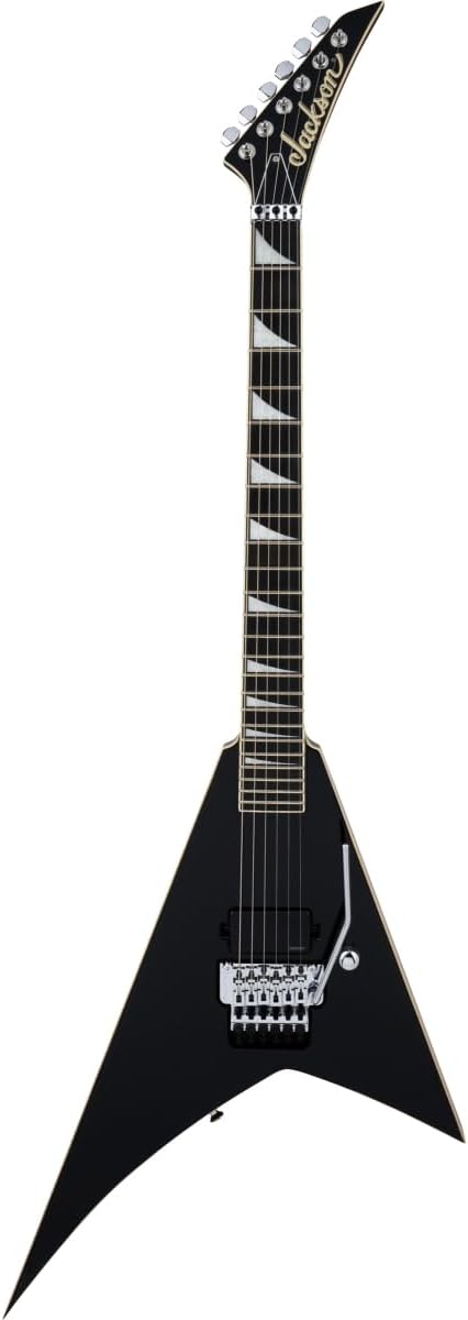 Jackson Pro Plus Series RR1A Rhoads Limitededition Electric Guitar  Gloss Black Aged White Binding - Image 2