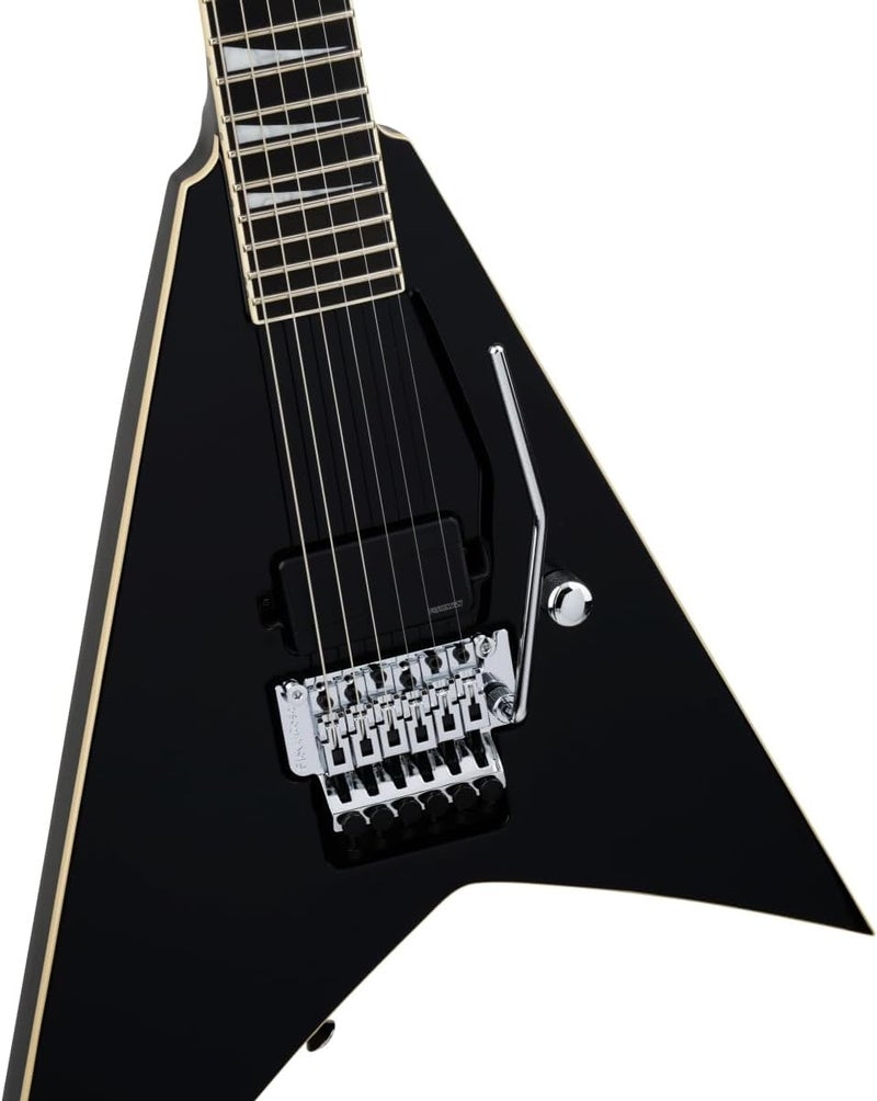 Jackson Pro Plus Series RR1A Rhoads Limitededition Electric Guitar  Gloss Black Aged White Binding - Image 4