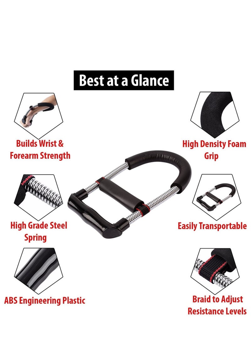 Generic - Poweroarts Adjustable Wrist and Forearm Strengthener - Black - Image 1
