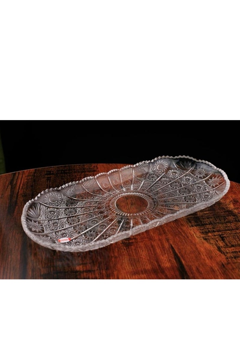 صحن زجاج بيضوي 335X152X28 مم - Image 1