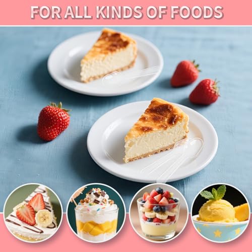 Zilphoba 500 Pcs 3" Mini Sample Spoons, Small Tasting Spoons, Mini Plastic Spoons, Mini Disposable Spoons for Desserts, Appetizer, Ice Cream, Parties - Image 4