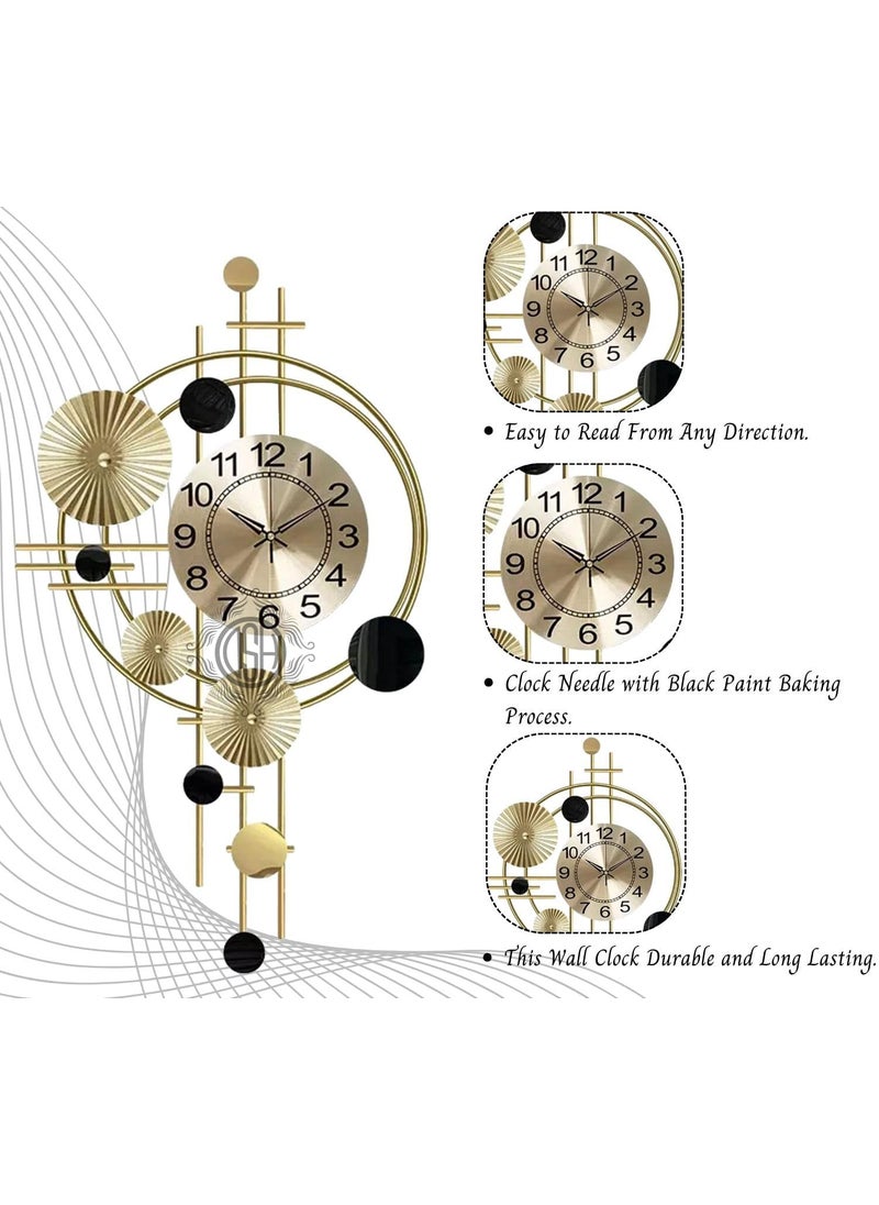 Generic - Multi-Colour Metal Analog Wall Clock, Living Room, Bedroom, Dining Hall, Office Decor - Image 1