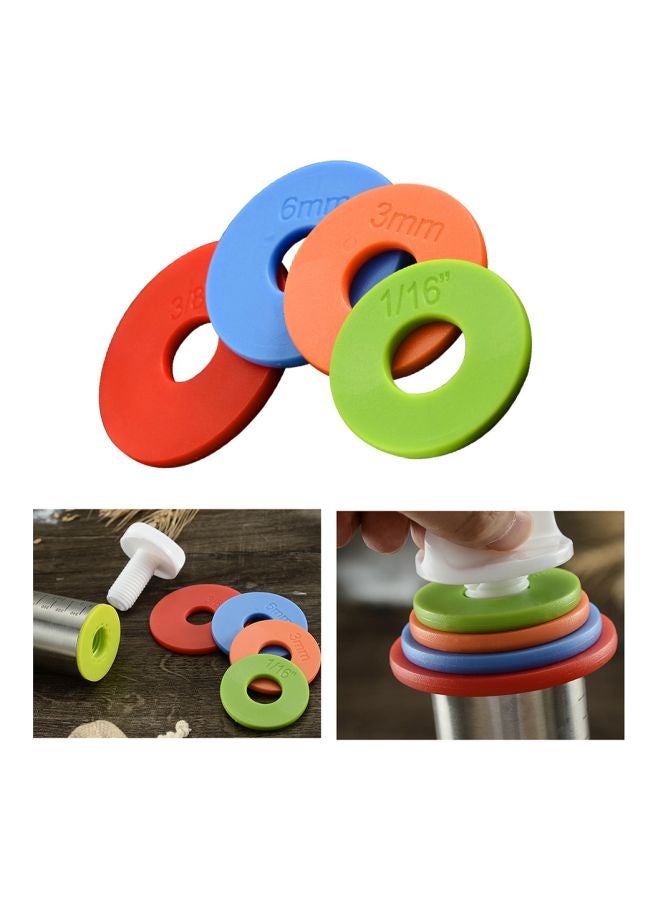 Loquat Stainless Steel Measurement Marked Rolling Pin Set Silver/White/Pink 17inch - Image 5