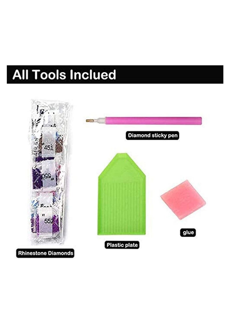 كابتن تيك 5D Diamond Beautiful Eiffel Tower Crystal Rhinestone Embroidery Pictures Arts Craft Painting Kit 30CM x 40CM - Image 2