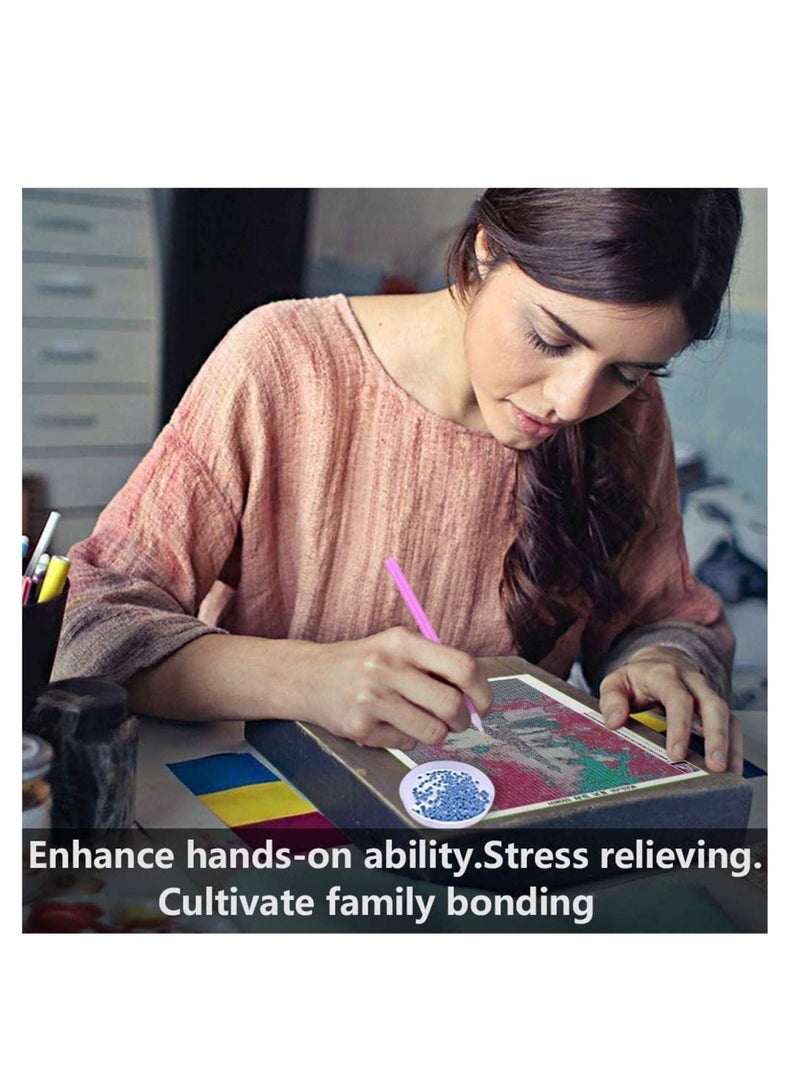 كابتن تيك 5D Diamond Beautiful Eiffel Tower Crystal Rhinestone Embroidery Pictures Arts Craft Painting Kit 30CM x 40CM - Image 3