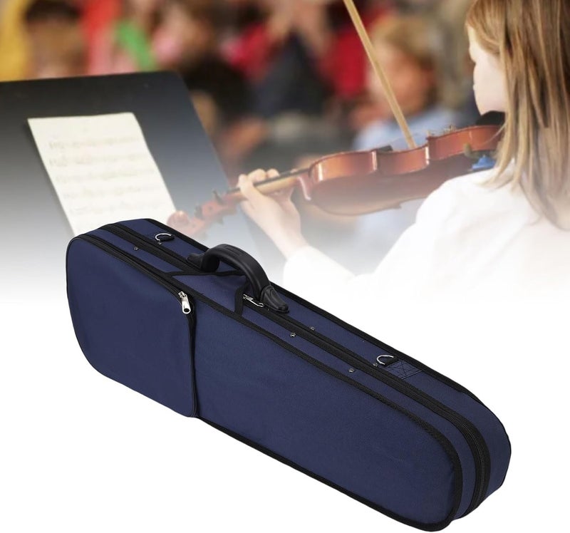 4/4 Violin Case Blue, Lightweight Oxford Cloth with Impact Resist, Protective Storage Box for Travel and Home Use - Ergonomic Design, Shock Absorbing Foam, Ideal for Classical - Image 2