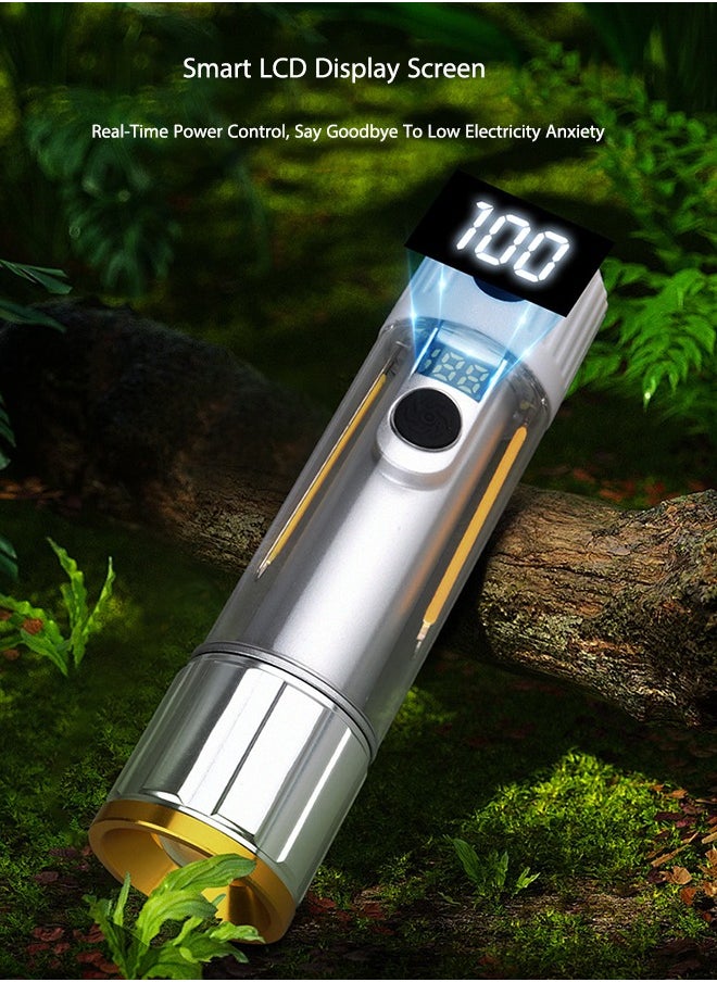 OASIS DESERT - Multi-Functional Flashlight Strong Light Long Range With Hook Work Light Outdoor Camping Atmosphere Light Camping Tent Light - Image 1
